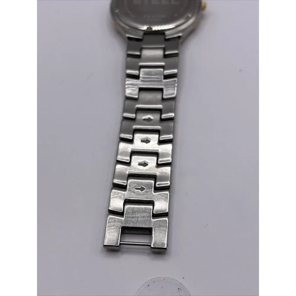 Fossil Steel Men's Watch  FS-2700 Stainless‎ Two Tone Band- New Battery